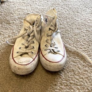 White Converse High Tops